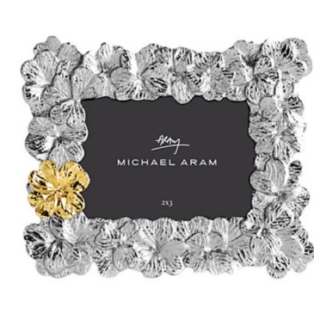 Michael Aram clover mini frame gold flower